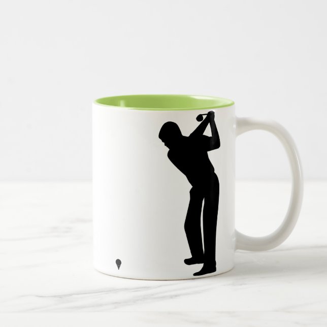 Caneca De Café Em Dois Tons Golfe verde legal (Direita)