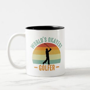 Caneca De Café Em Dois Tons Golfer mais Okayest do Mundo