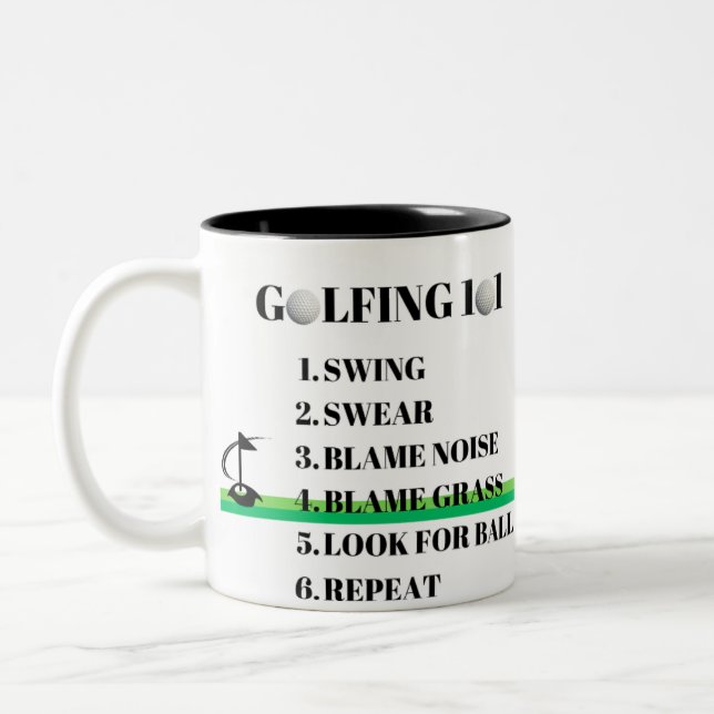 Caneca De Café Em Dois Tons Golfing Mug (Esquerda)