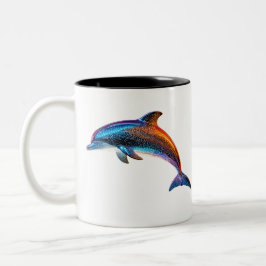 Caneca De Café Em Dois Tons Golfinho Bonito