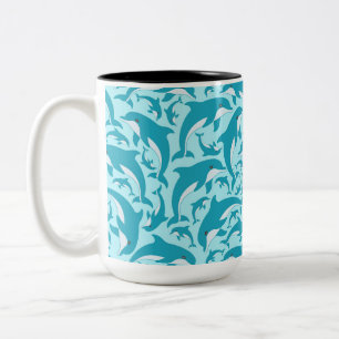 Caneca De Café Em Dois Tons Golfinhos Cujos