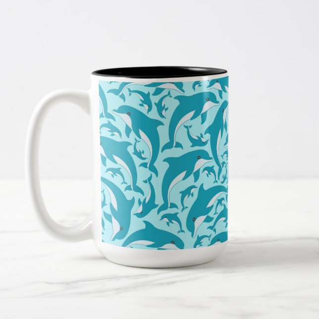 Caneca De Café Em Dois Tons Golfinhos Cujos (Esquerda)