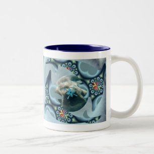 Caneca De Café Em Dois Tons Golfinhos em Dione