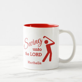 Caneca De Café Em Dois Tons GOLFO CRISTÃO GOLF Passe para Lord WHITE Custom