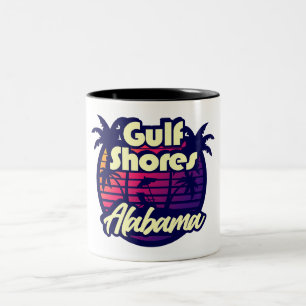 Caneca De Café Em Dois Tons Golfo do Sul Alabama