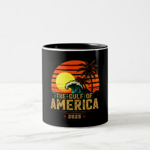 Caneca De Café Em Dois Tons Golfo dos EUA América Oriental 2025 - Retro Vintag