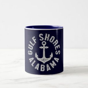 Caneca De Café Em Dois Tons Golfo Shores, Alabama