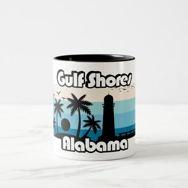 Caneca De Café Em Dois Tons Golfo Shores Beach Alabama (Centro)