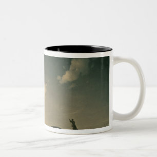 Caneca De Café Em Dois Tons Gondolier no mar em a noite, 1843