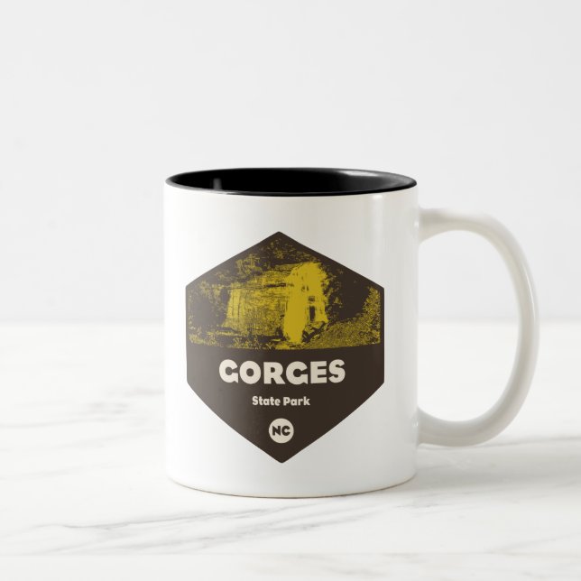 Caneca De Café Em Dois Tons Gorges State Park Carolina do Norte (Direita)