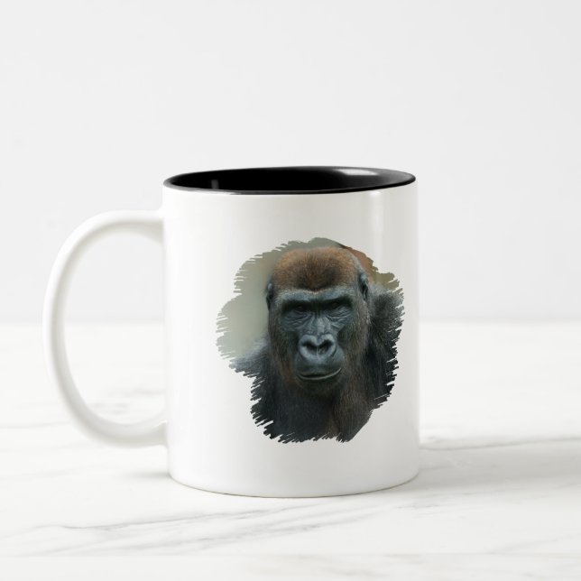 Caneca De Café Em Dois Tons Gorilla Portrait (Esquerda)
