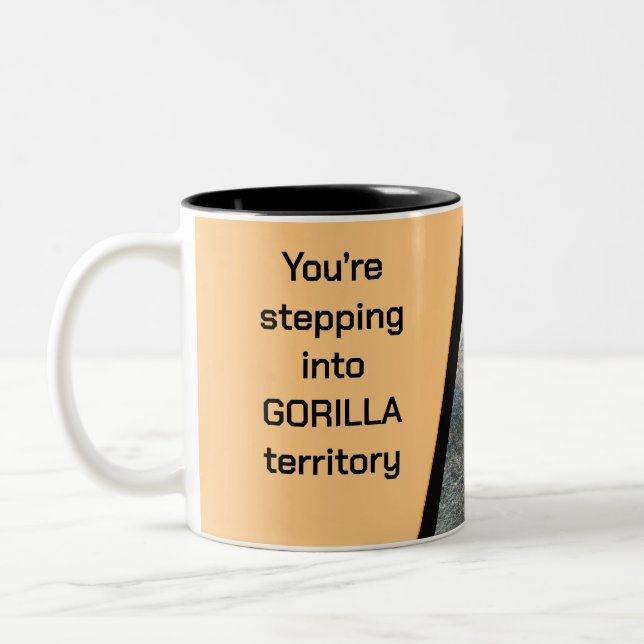 Caneca De Café Em Dois Tons Gorilla Welcome (Esquerda)