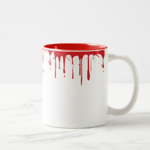 Caneca De Café Em Dois Tons Gory Red Bloning Café Halloween Vampiro