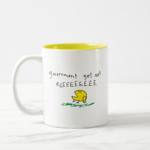 Caneca De Café Em Dois Tons Governo sair do sinalizador REE SNEKRIGHT Gadsden