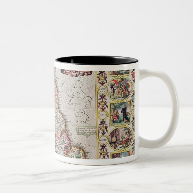 Caneca De Café Em Dois Tons Grâ Bretanha como foi dividida no Tyme (Direita)