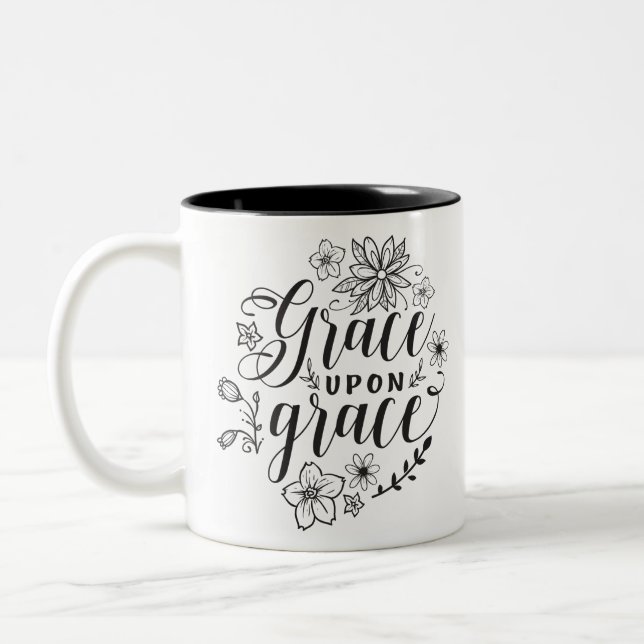 Caneca De Café Em Dois Tons Graça pela graça (Esquerda)
