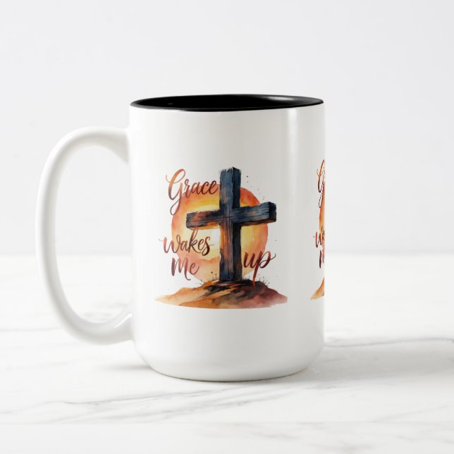 Caneca De Café Em Dois Tons Grace Acordar Me Up (Esquerda)
