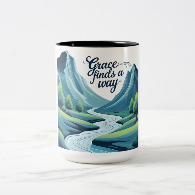 Caneca De Café Em Dois Tons Grace encontra um caminho (Centro)