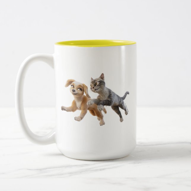 Caneca De Café Em Dois Tons Gracie & Pedro Unleash (Esquerda)