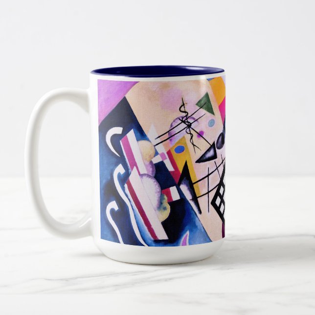 Caneca De Café Em Dois Tons Grade Preto, 1922 - Kandinsky (Esquerda)