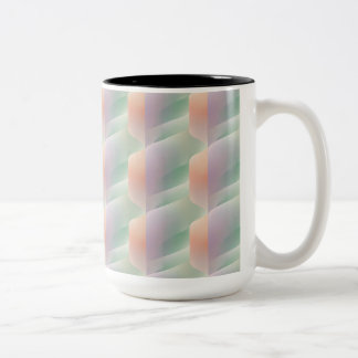 Caneca De Café Em Dois Tons Gradiente Abstrato Pastel Suave Cor Estética