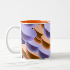 Caneca De Café Em Dois Tons Gradientes Diagonais