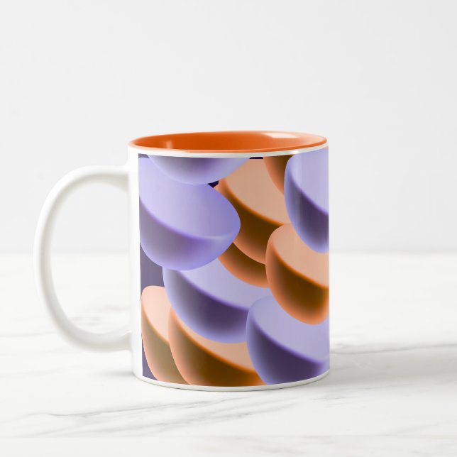 Caneca De Café Em Dois Tons Gradientes Diagonais (Esquerda)