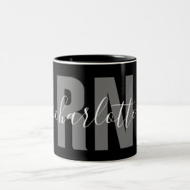 Caneca De Café Em Dois Tons Graduação de Enfermeiros Registrados Personalizado