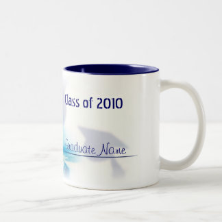 Caneca De Café Em Dois Tons Graduação do ~ da caneca:: Azul