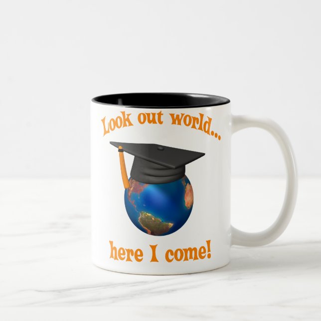 Caneca De Café Em Dois Tons Graduação engraçada (Direita)