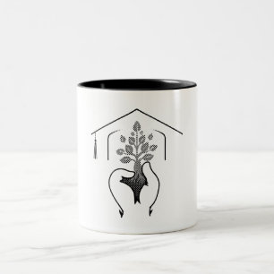 Caneca De Café Em Dois Tons Graduação: Sonhos Embojados em Um Slogan Poderoso