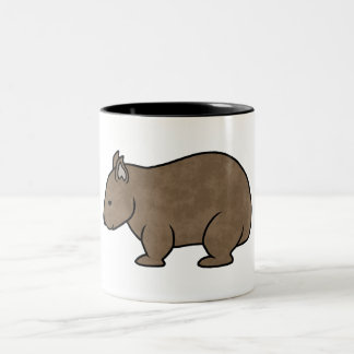 Caneca De Café Em Dois Tons Gráfico de Wombat