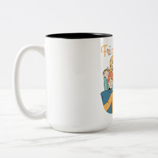 Caneca De Café Em Dois Tons Gráfico do Esquadrão de Amizade