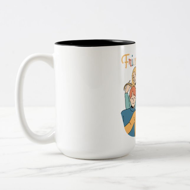 Caneca De Café Em Dois Tons Gráfico do Esquadrão de Amizade (Esquerda)