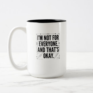 Caneca De Café Em Dois Tons Gráficos de declaração de tipografia negrito geomé