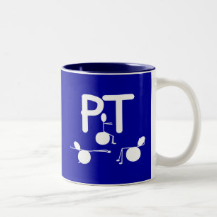 Caneca De Café Em Dois Tons Gráficos originais dos presentes do fisioterapeut