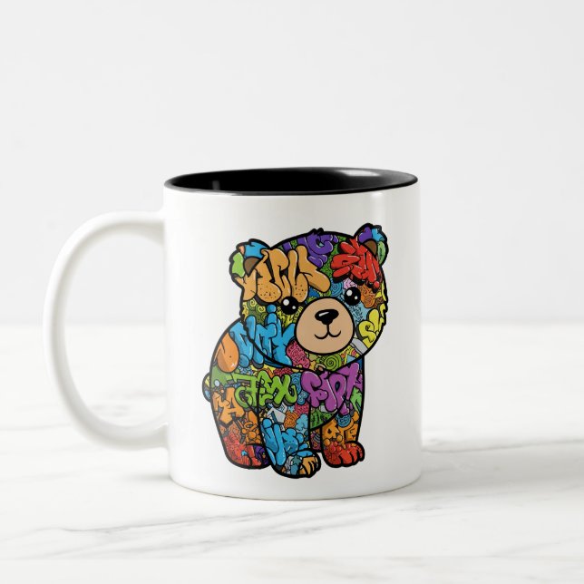 Caneca De Café Em Dois Tons Grafite Bear Mug - Versão Direita (Esquerda)