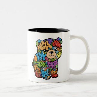 Caneca De Café Em Dois Tons Grafite Bear Mug - Versão Esquerda