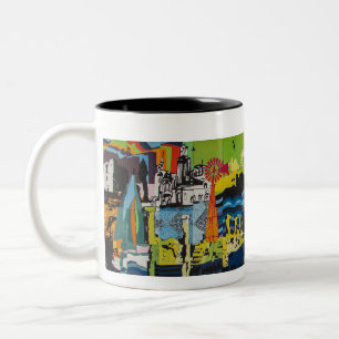 Caneca De Café Em Dois Tons Grafite Paralimni de Chipre
