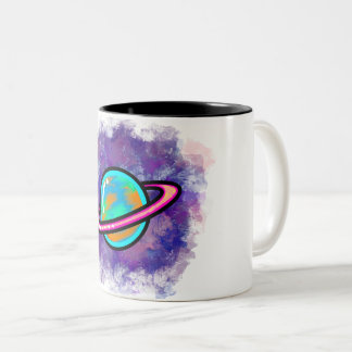 Caneca De Café Em Dois Tons Grafite Saturn Mug