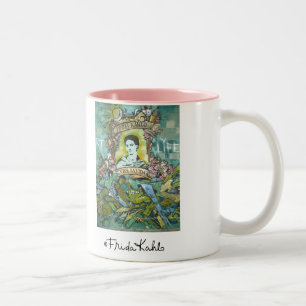Caneca De Café Em Dois Tons Grafites de Frida Kahlo