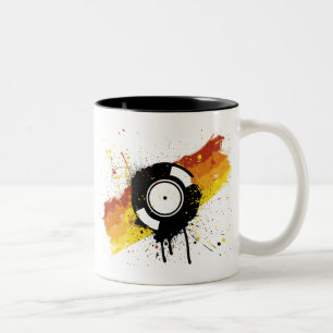 Caneca De Café Em Dois Tons Grafites do vinil
