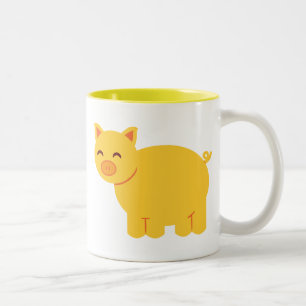 Caneca De Café Em Dois Tons Grafo Amarelo