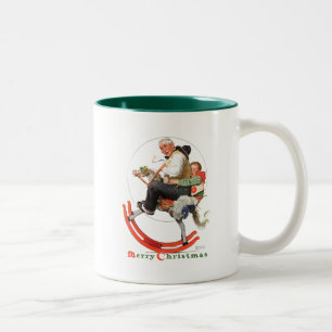 Caneca De Café Em Dois Tons Gramps no cavalo de balanço