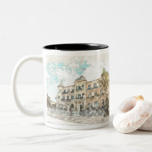 Caneca De Café Em Dois Tons Grand Hotel Speses Coffee Mug - Poseidonion Grand