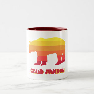 Caneca De Café Em Dois Tons Grand Junction Colorado Urso Arco-íris