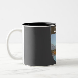 Caneca De Café Em Dois Tons Grand Teton National Park - Wyoming