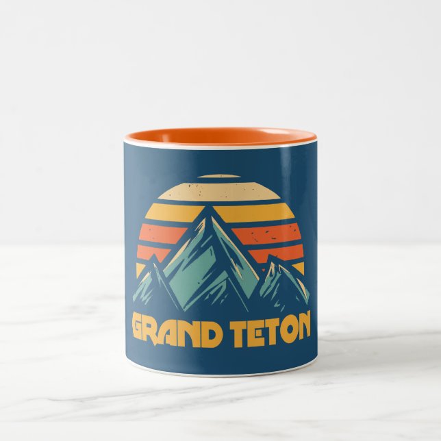 Caneca De Café Em Dois Tons Grand Teton Réplica Turquesa (Centro)
