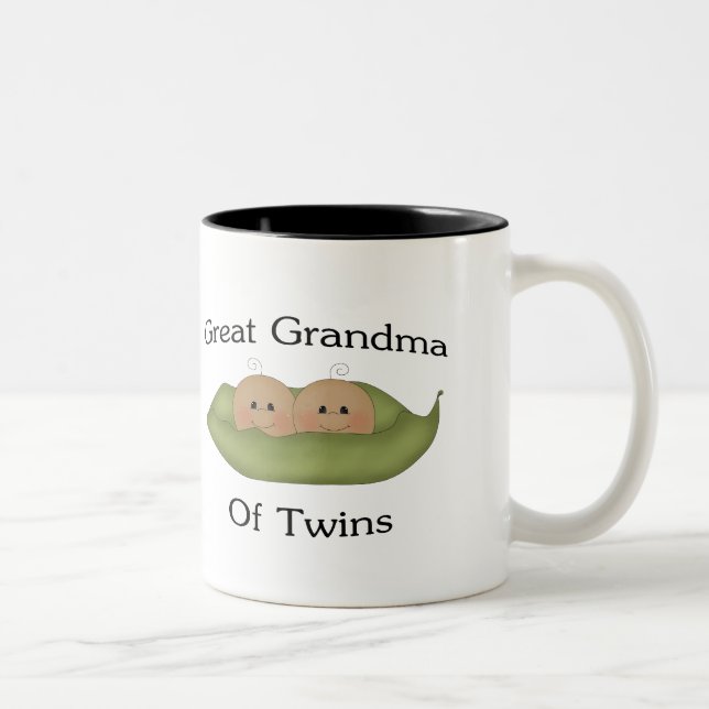 Caneca De Café Em Dois Tons Grande avó do gêmeo (Direita)