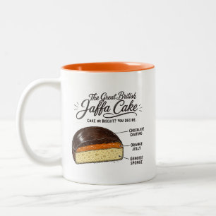 Caneca De Café Em Dois Tons Grande Bolo de Laranja Jaffa Britânico - Bolo ou B